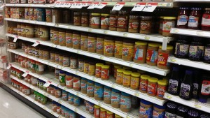 PEANUT BUTTER!!  A WHOLE AISLE!!!